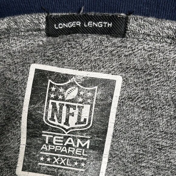 Dallas Cowboys Shirt Mens 2XL Gray NFL Football NFL Team Apparel Longer Length - Picture 3 of 5